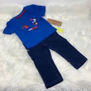 True Religion Royal Blue Camo T-Shirt & Jeans Set